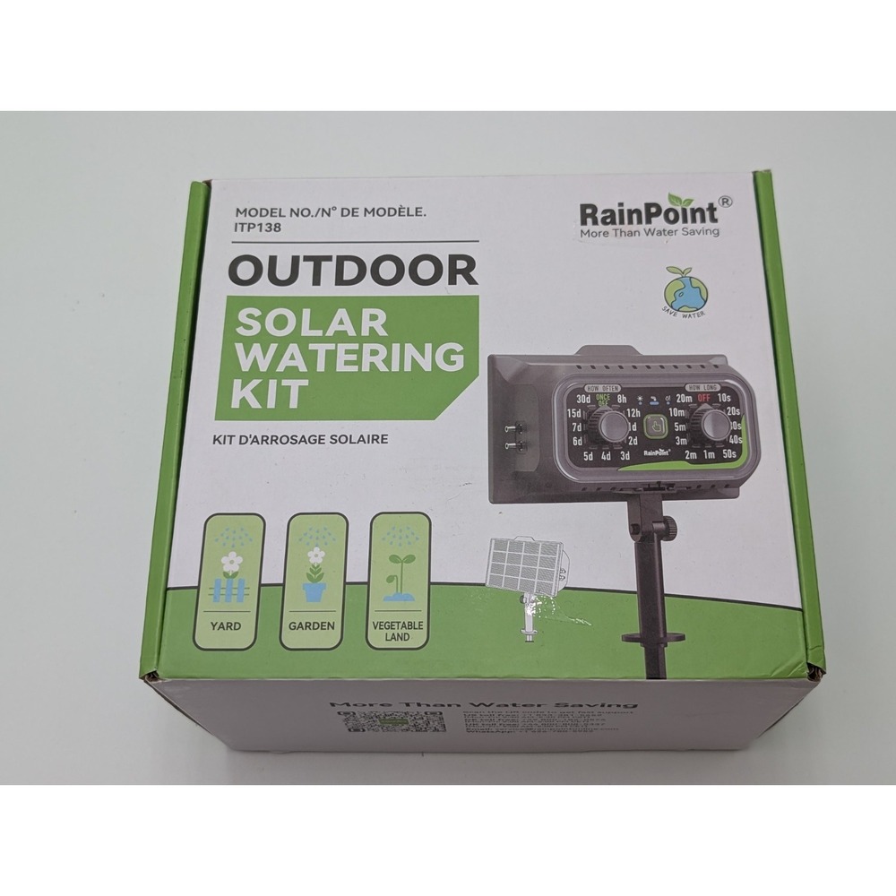 RAINPOINT Compact Programmable Solar Automatic Plant Waterer Kit Work Used